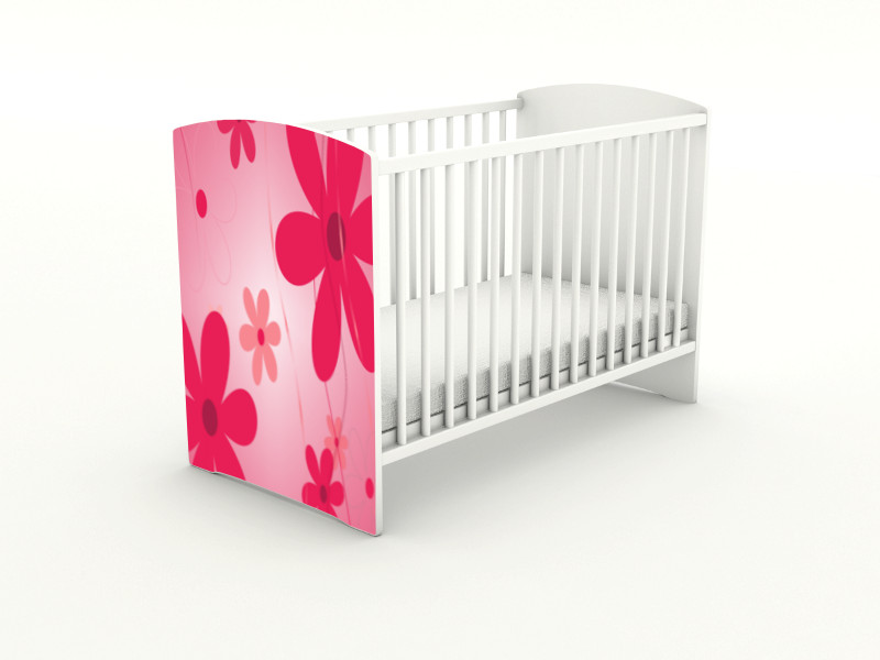 Becks detská postieľka Kvety červené